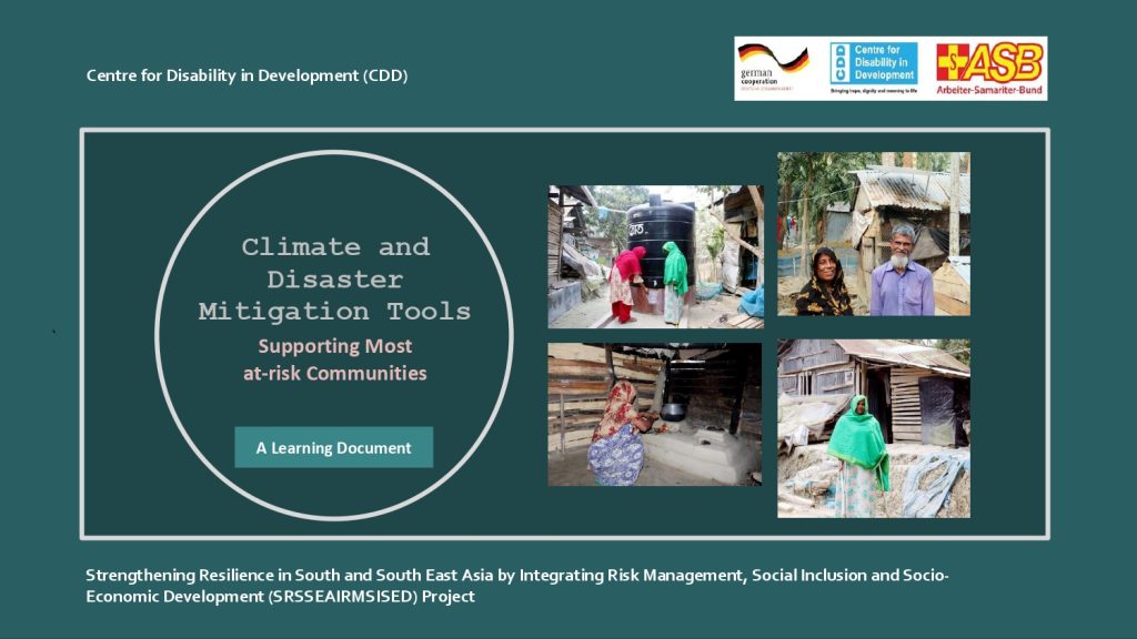 Climate and Disaster Mitigation Tools Supporting Most at-risk Communities learning document cdd