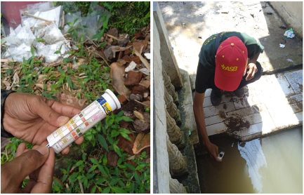 Raw water tested before filtration